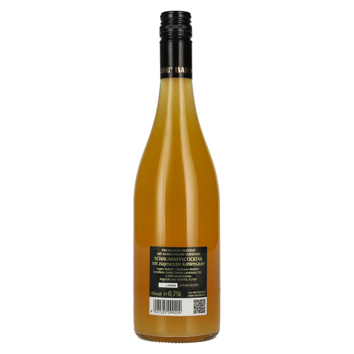 Bailoni Gold Marillen-Frizzante naturtrüb 6% Vol. 0,75l
