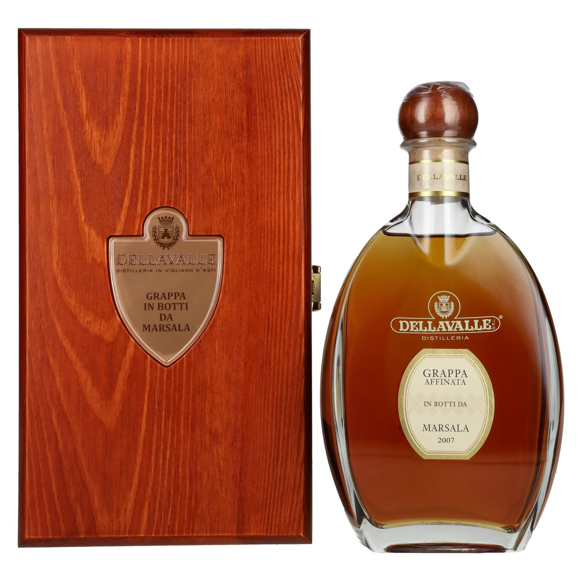 Dellavalle Grappa Aged in Marsala Barrels 2007 42% ABV 0.7l in a wooden box