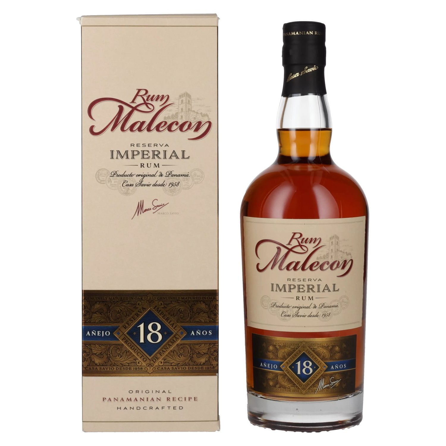Rum Malecon Añejo 18 Años Reserva Imperial 40% Vol. 0,7l en boîte cadeau