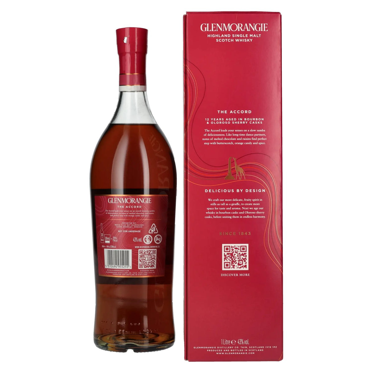 Glenmorangie The ACCORD 12 Years Old Bourbon &amp; Sherry Cask 43% vol. 1l in a gift box