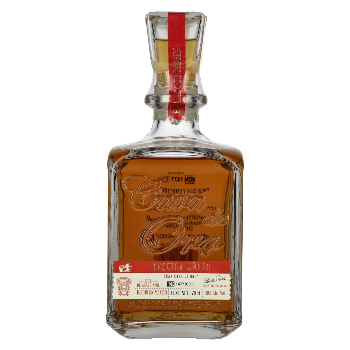 Gran Cava de Oro Tequila AÑEJO 100% blauwe agave 40% vol. 0,7 l