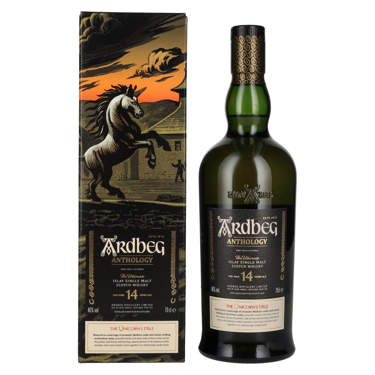 Ardbeg 14 Years Old The Ultimate Anthology The Unicorn's Tale Islay Single Malt 46% Vol. 0,7l in geschenkverpakking