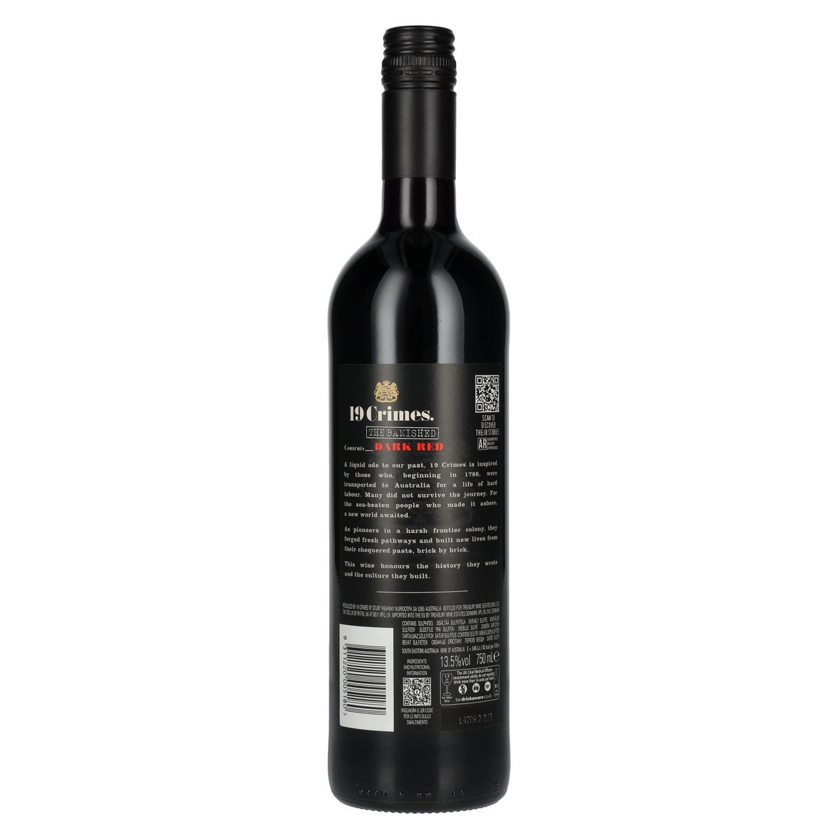19 Crimes The Banished Rouge foncé 13,5 % vol. 0,75 l