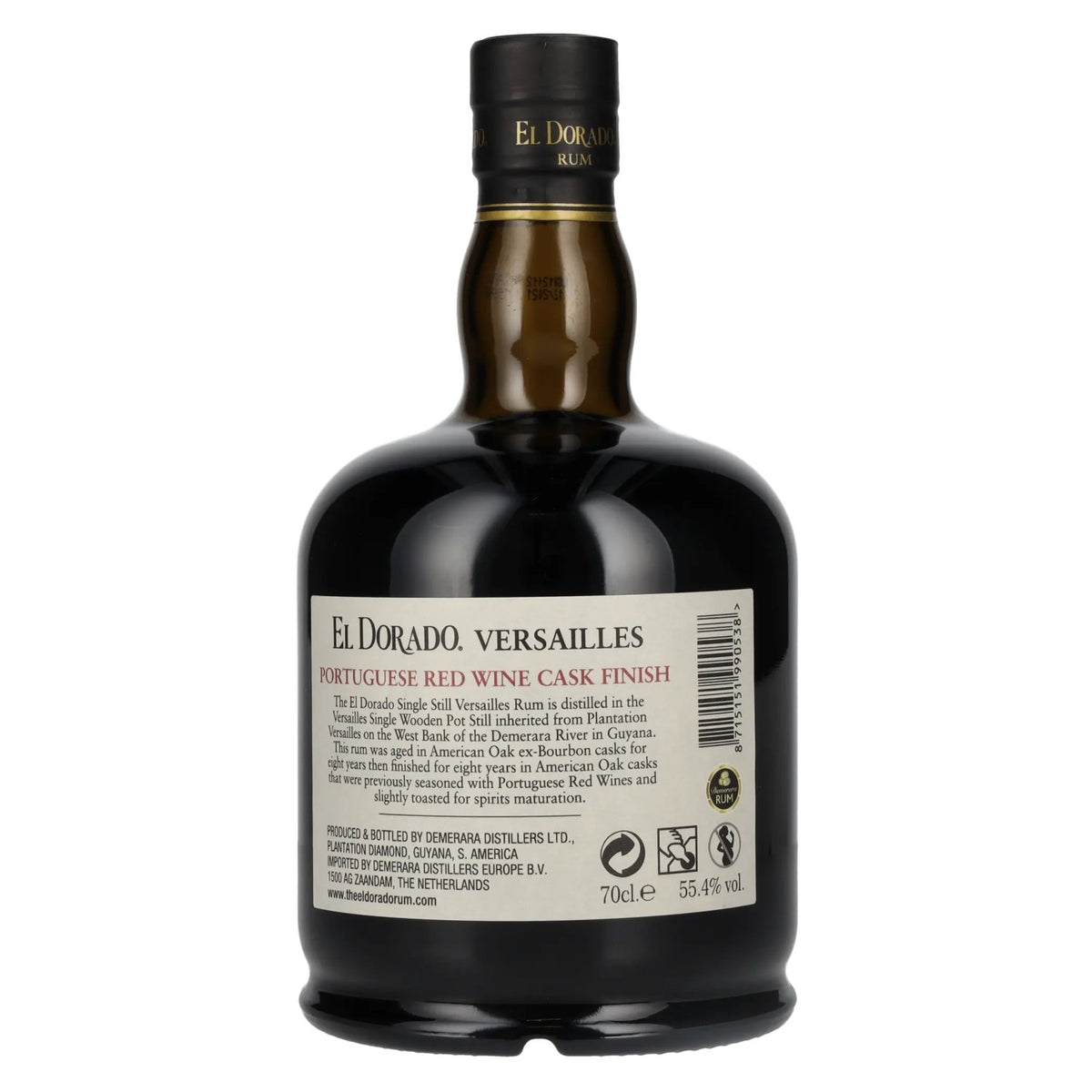 El Dorado Rum VERSAILLES Special Portuguese Red Wine Casks 2005 55,4% vol. 0,7 l