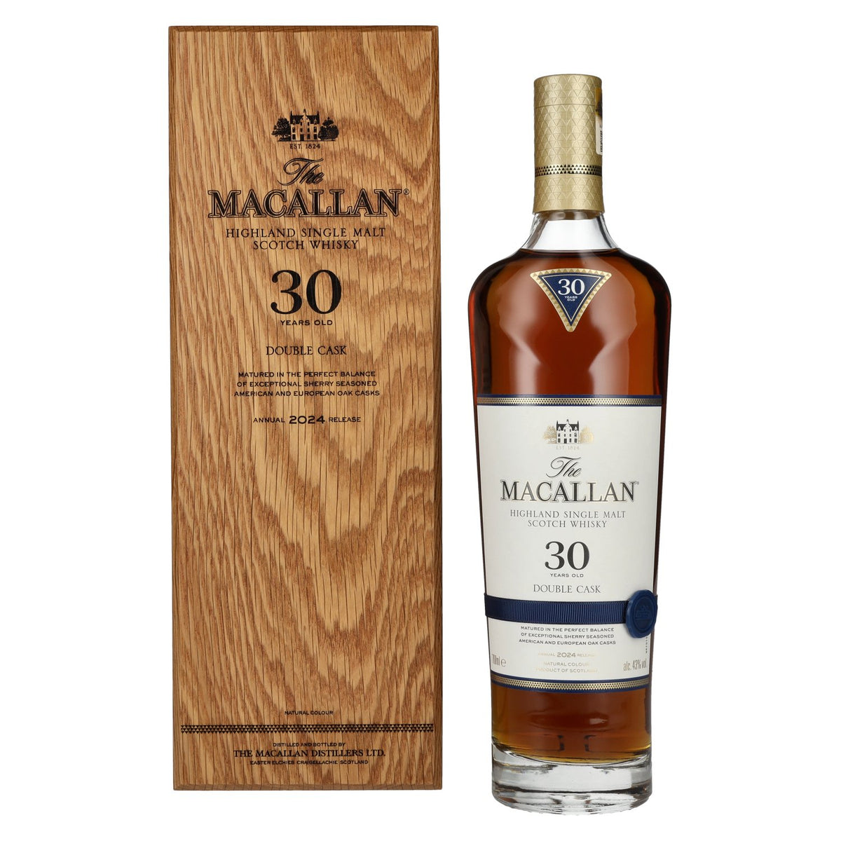 The Macallan 30 ans d'âge DOUBLE CASK Édition annuelle 2024 43 % vol. 0,7 l dans un coffret en bois