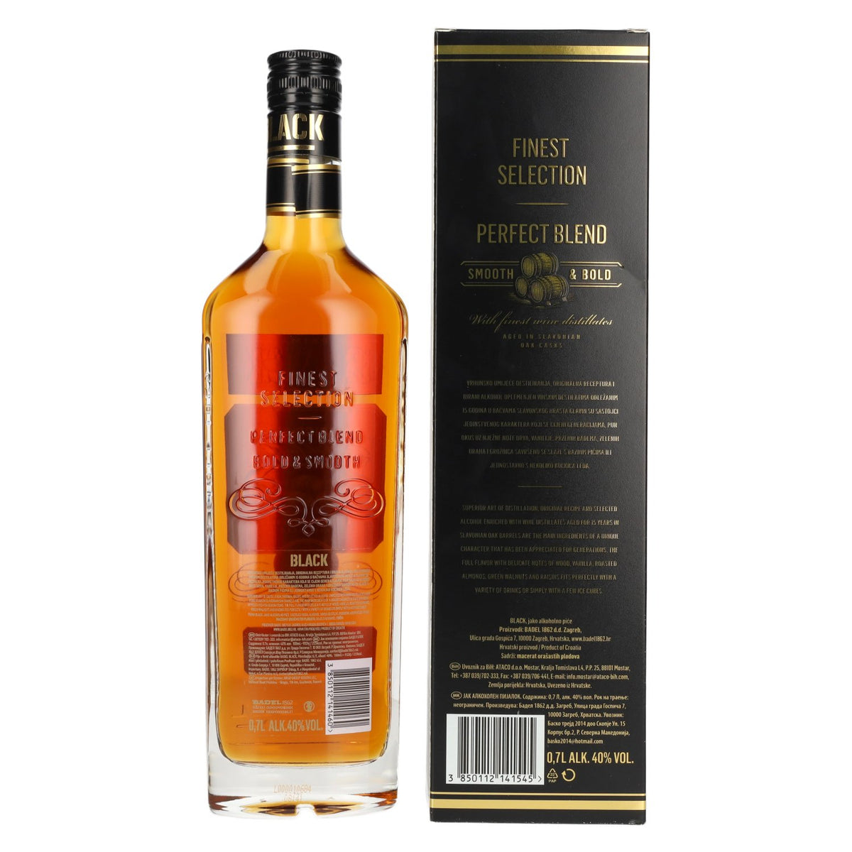 Badel Prima Black Superior Blend 40 % vol., 0,7 l, dans un coffret cadeau
