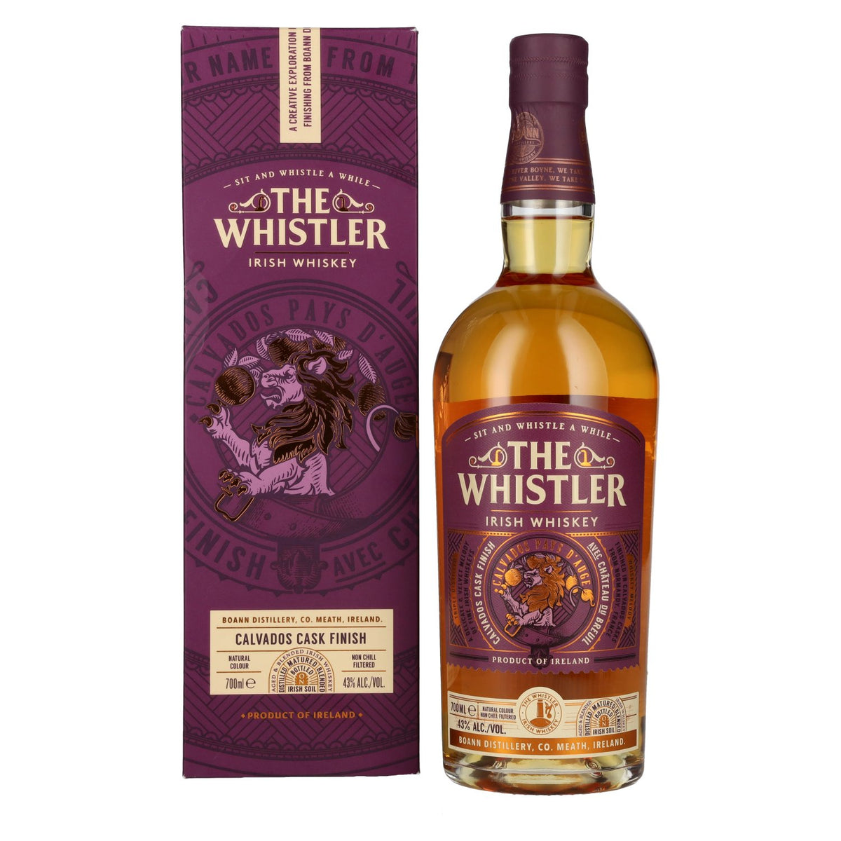 The Whistler Irish Whiskey CALVADOS CASK FINISH GB 43% vol. 0,7 l in geschenkverpakking