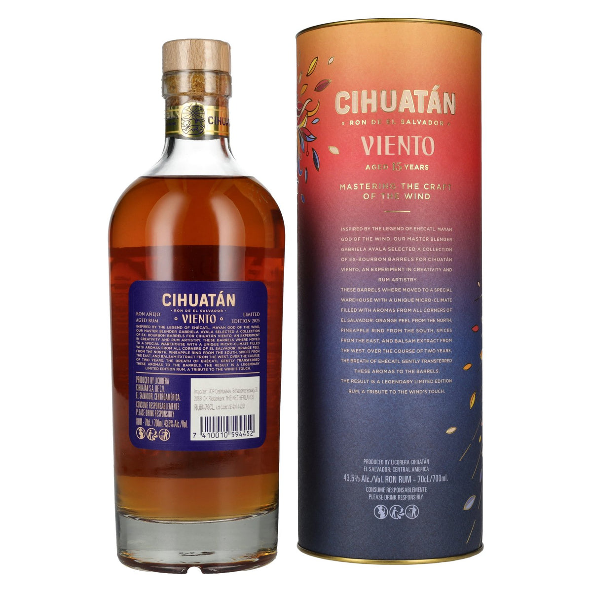 Cihuatán VIENTO Rum Limited Edition 43,5% Vol. 0,7l in Geschenkbox