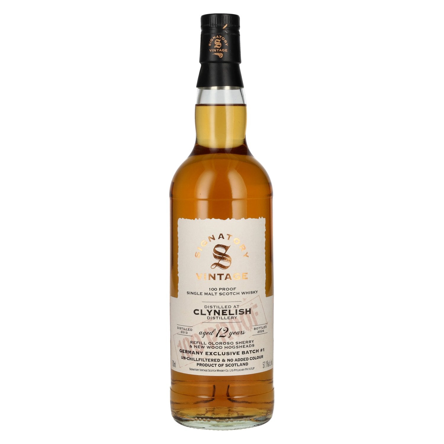 Signatory Vintage 100 Proof Edition Clynelish 12 Years Old Germany Edition 2013 57,1% vol. 0,7 l