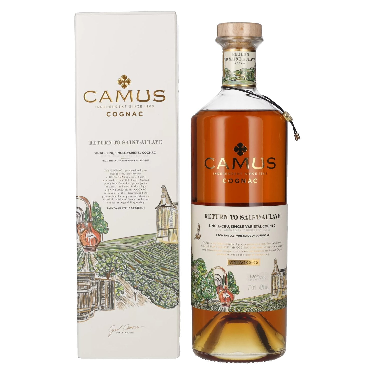 Camus Cognac RETURN TO SAINT-AULAYE Vintage 2016 43% Vol. 0,7l in Geschenkbox