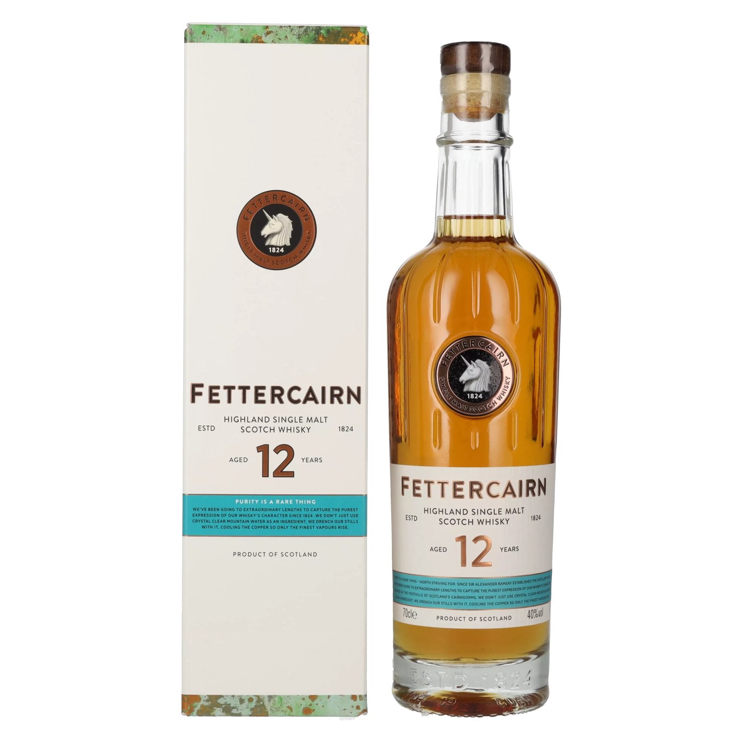 Fettercairn 12 Years Old Highland Single Malt Scotch Whisky 40% Vol. 0,7l in geschenkverpakking