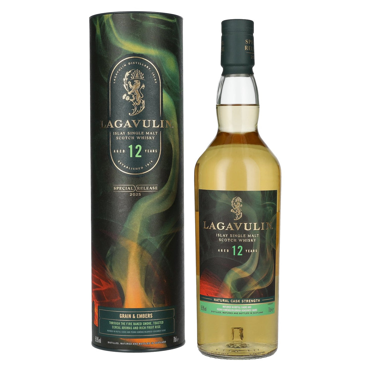 Lagavulin 12 Years Old GRAIN &amp; EMBERS Single Malt Special Release 2025 56.5% ABV 0.7l in a gift box