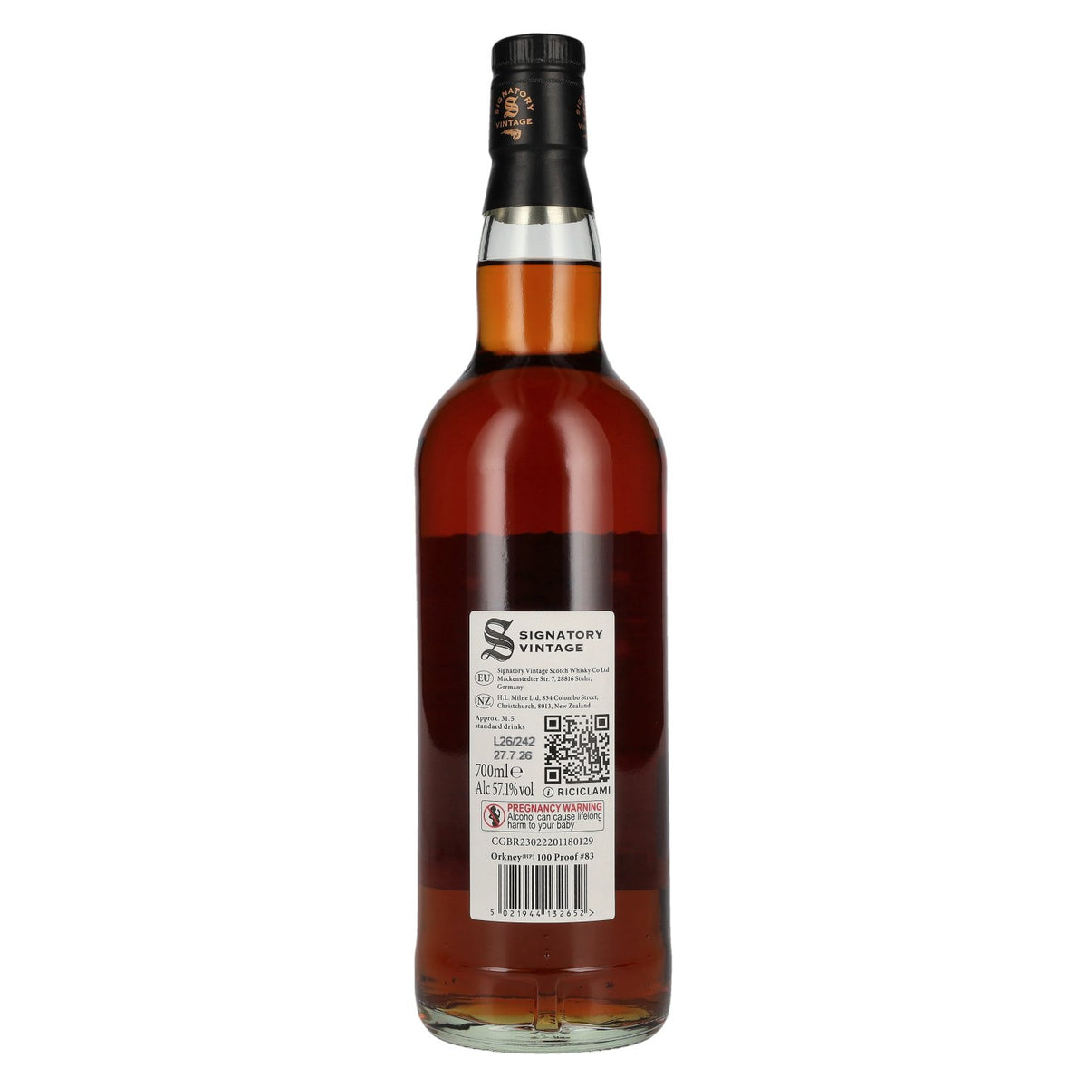 Signatory Vintage 100 Proof Edition ORKNEY (HP) 15 Years Old Single Malt #83 2011 57,1% Vol. 0,7l