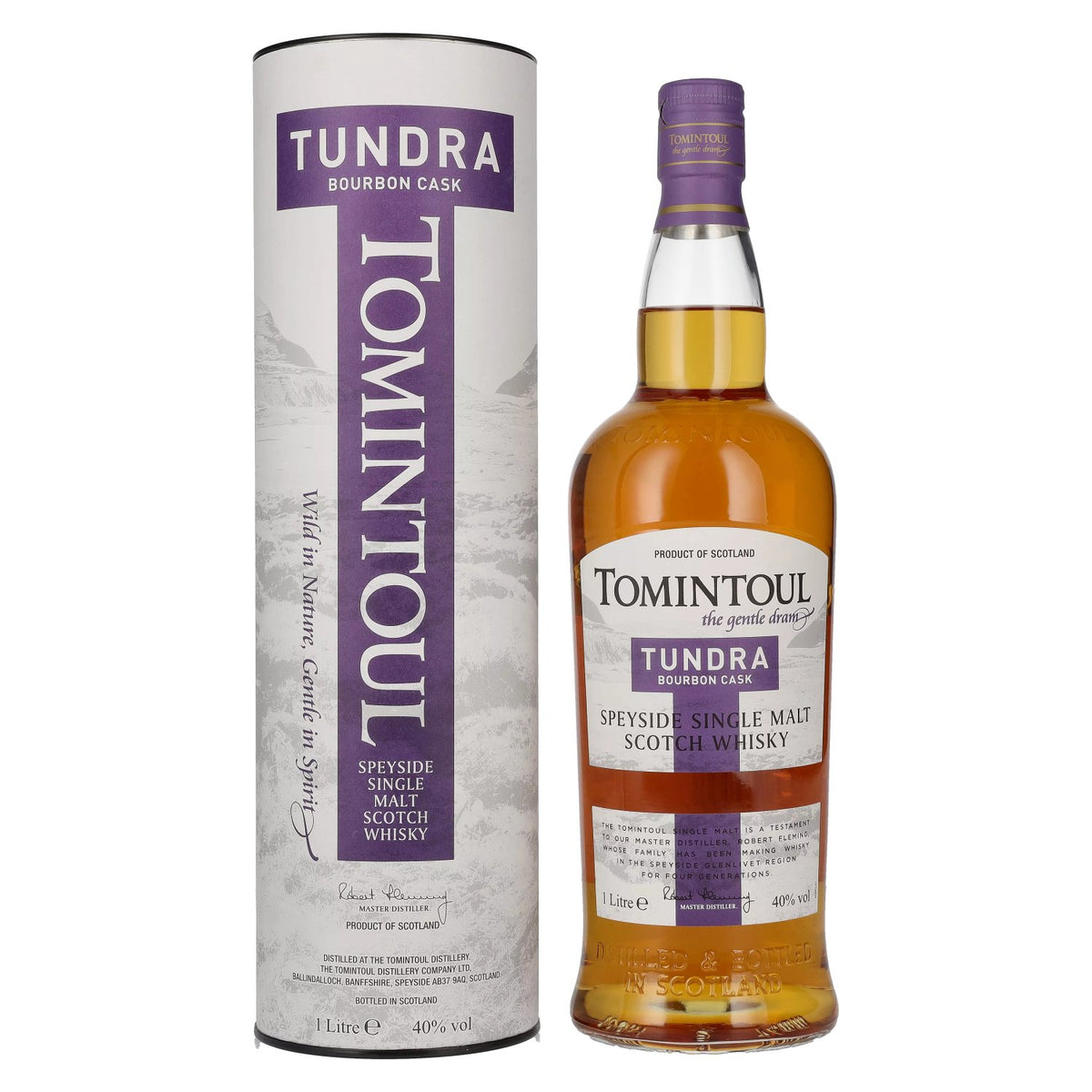Tomintoul TUNDRA Bourbon Cask Speyside Single Malt Scotch Whisky 40% vol. 1 litre in a gift box