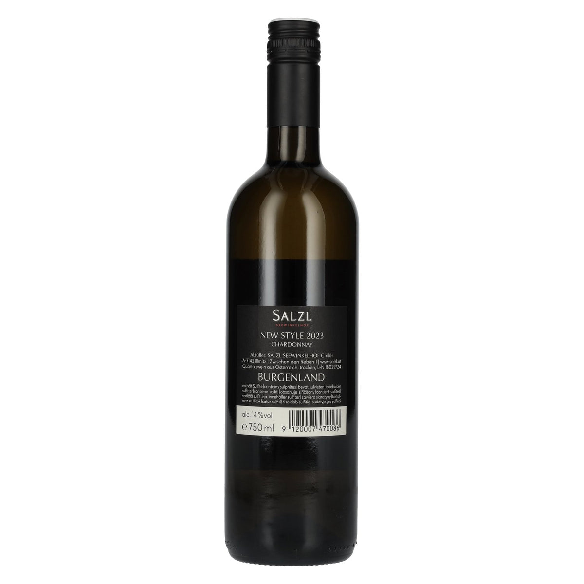 Salzl New Style Chardonnay 2023 14% ABV 0.75 l