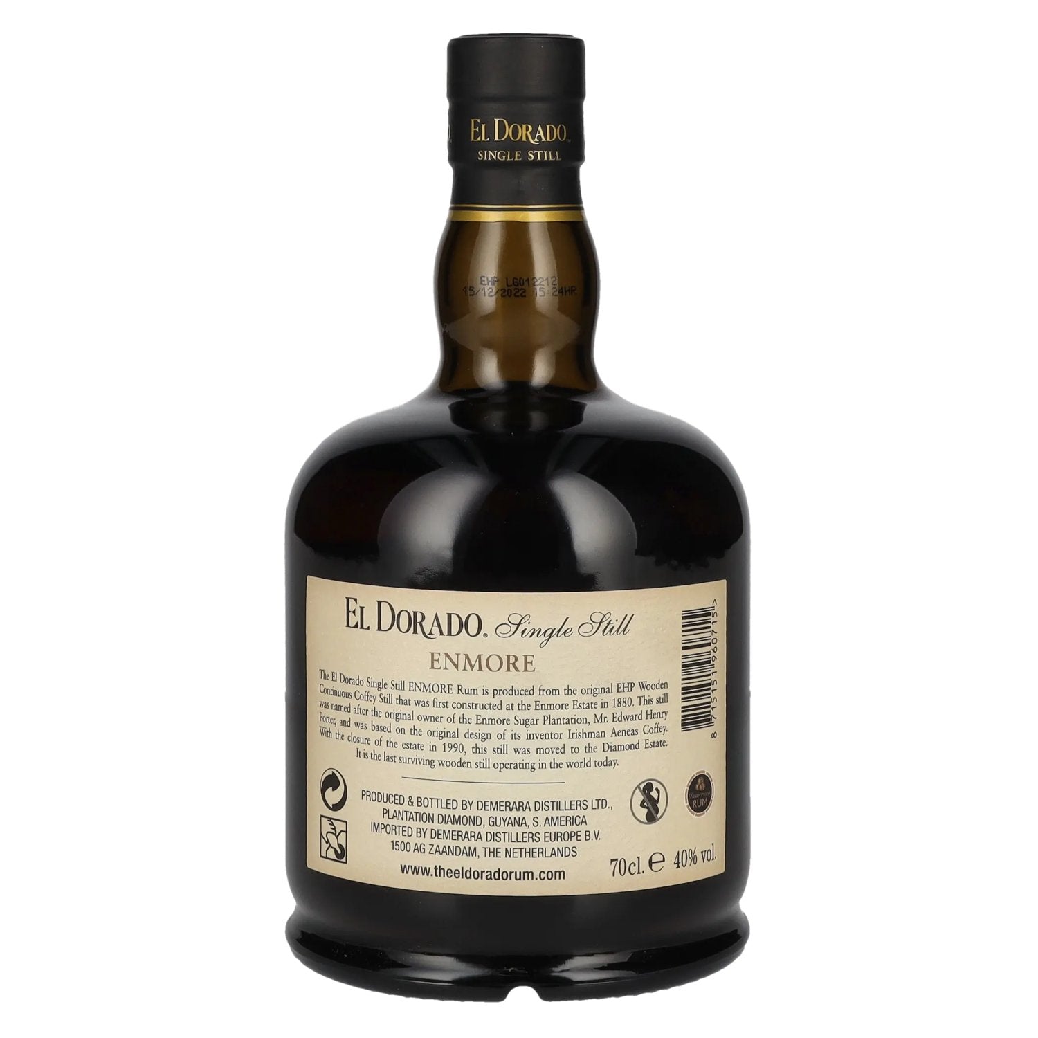 El Dorado Single Still ENMORE Finest Demerara Rum 2009 40% vol. 0,7l