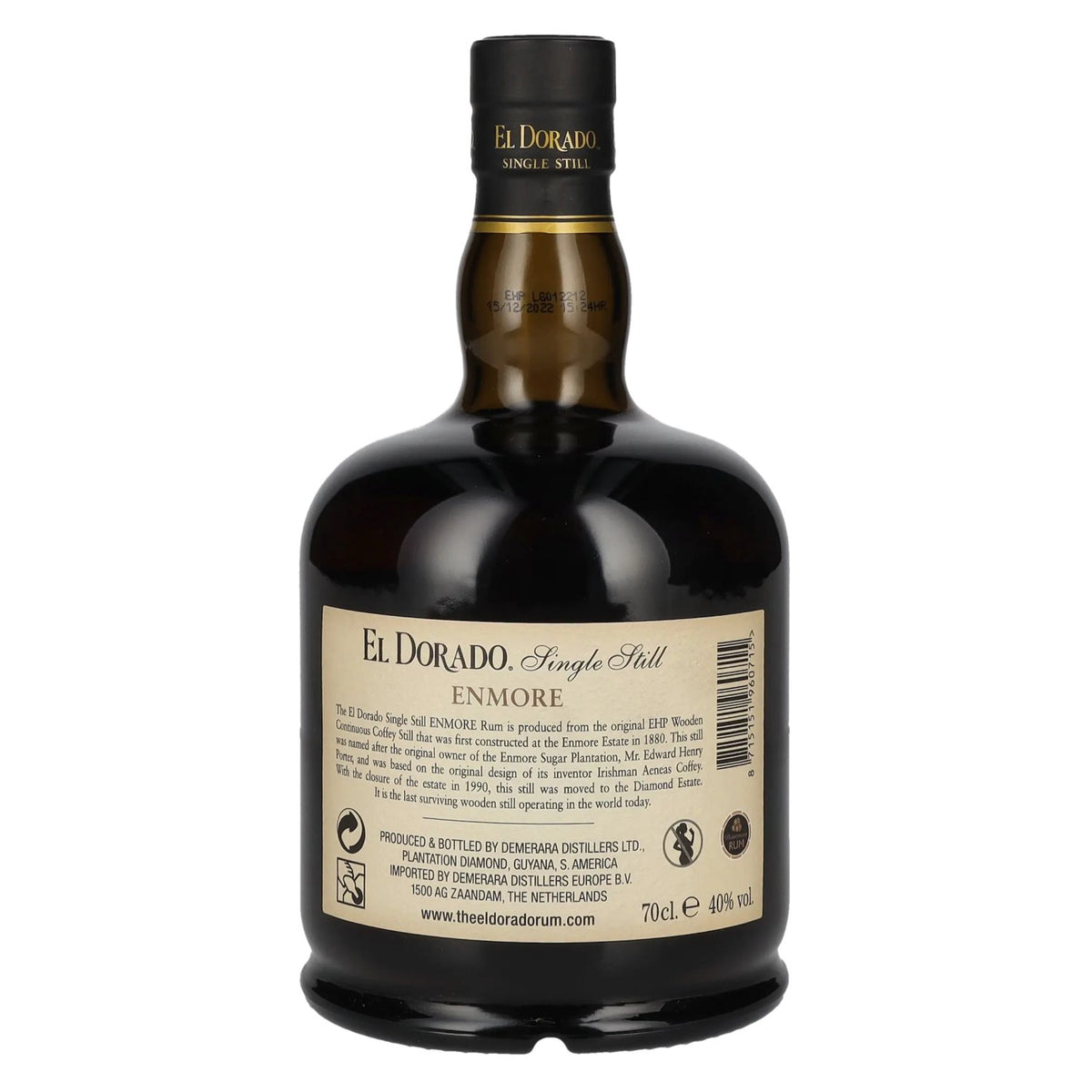El Dorado Single Still Enmore Finest Demerara Rum 2009 40% vol. 0.7 l