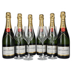 Moët & Chandon Champagne IMPÉRIAL Brut 12,5% Vol. 6x0,75l in Geschenkbox mit 6 Gläsern