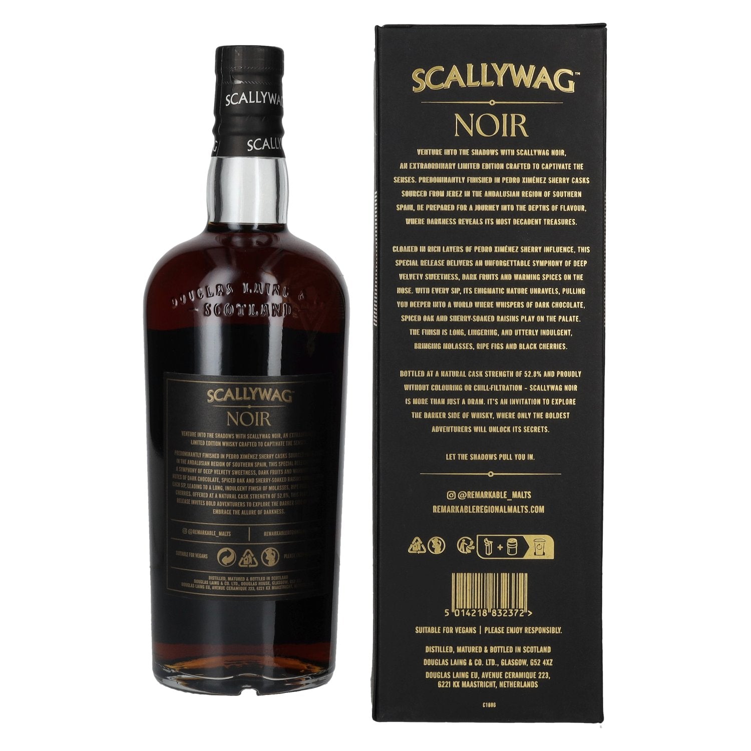 Douglas Laing Scallywag Noir Edition PX Sherry Cask Speyside Blended Malt 52,8% Vol. 0,7l in geschenkverpakking
