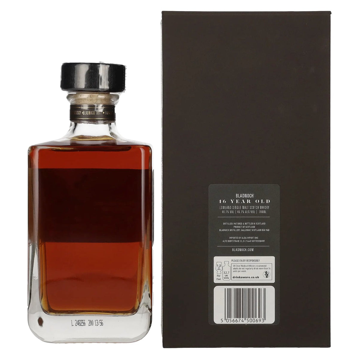 Bladnoch 16 Years Old Lowland Single Malt Oloroso Sherry Cask 46,7% vol. 0,7 l in geschenkverpakking