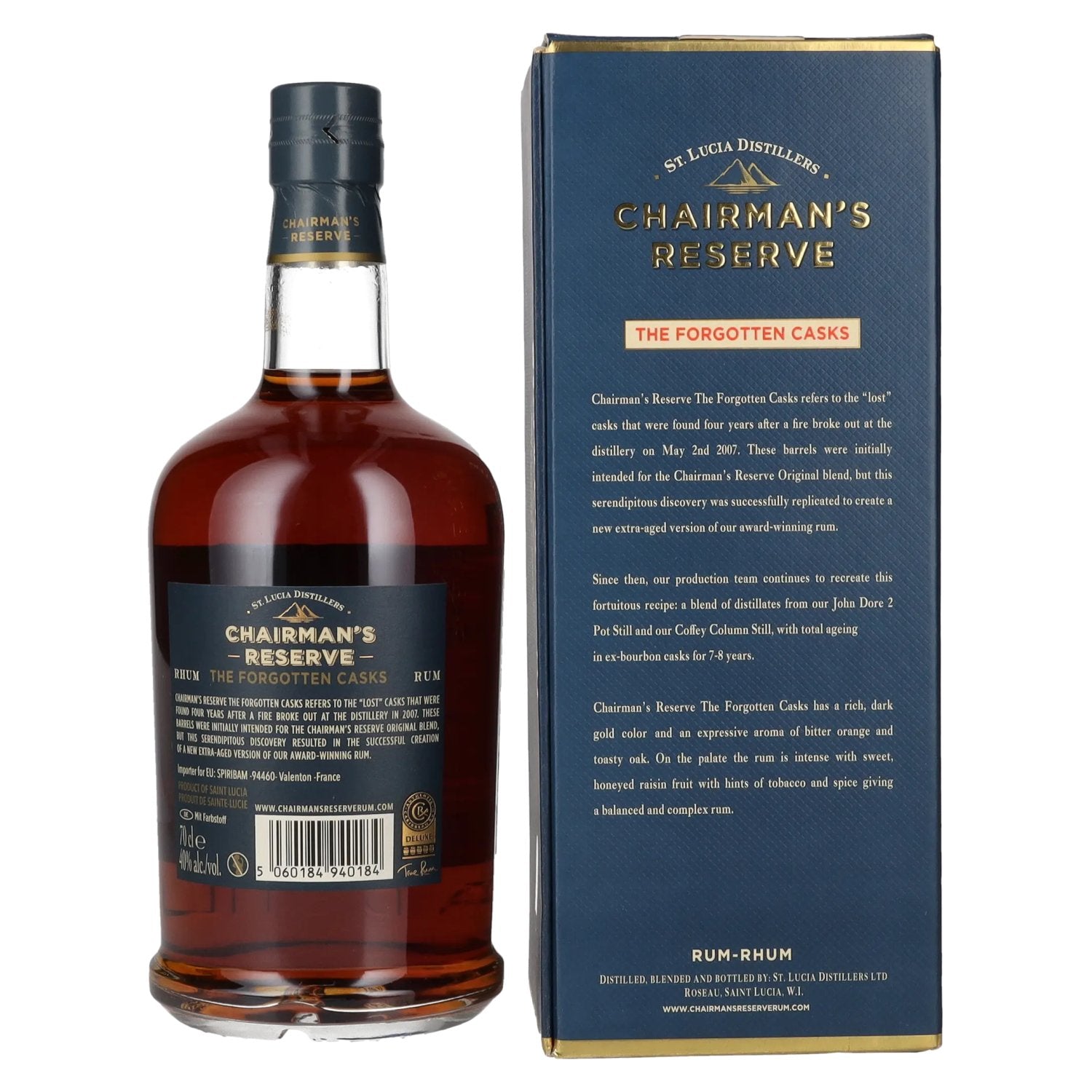 Chairman's Reserve THE FORGOTTEN CASKS Finest St. Lucia Rum 40% Vol. 0,7l in gift box