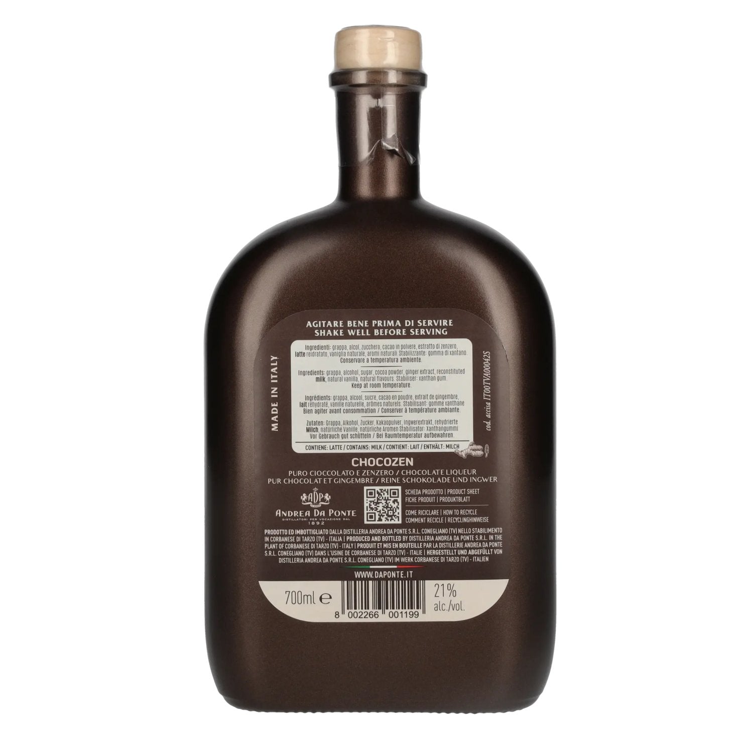 Andrea da Ponte Chocozen Chocolate Liqueur 21% Vol. 0,7l