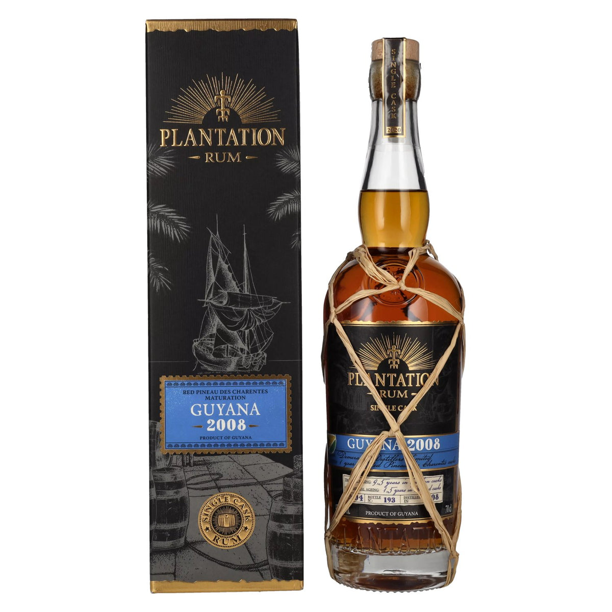 Plantation Rum GUYANA Red Pineau des Charentes Maturation 2008 47,6% vol. 0,7 l in geschenkverpakking