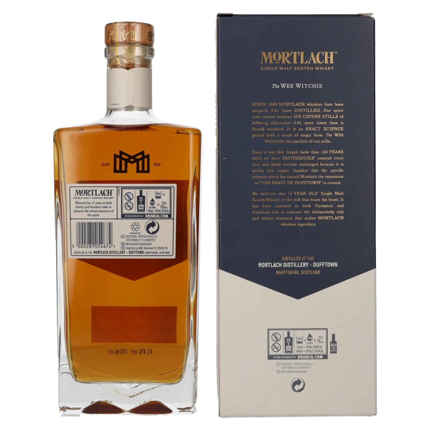 Mortlach 12 Years Old The WEE WITCHIE Single Malt 43,4% Vol. 0,7l in geschenkverpakking