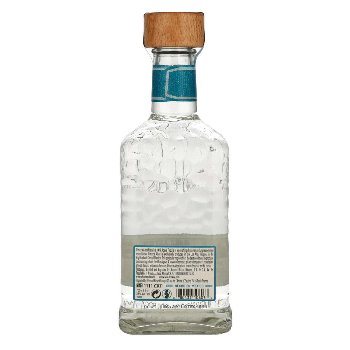 Tequila Olmeca Altos Plata 100 % agave, 38 % vol., 0,7 l