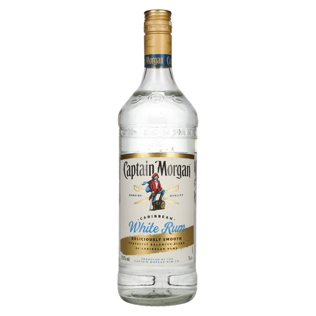 Captain Morgan White Rum 37.5% ABV 1 litre