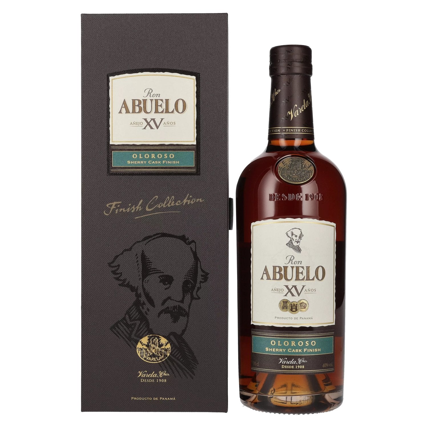 Ron Abuelo XV Años OLOROSO Sherry Cask Finish 40% Vol. 0,7l in geschenkverpakking