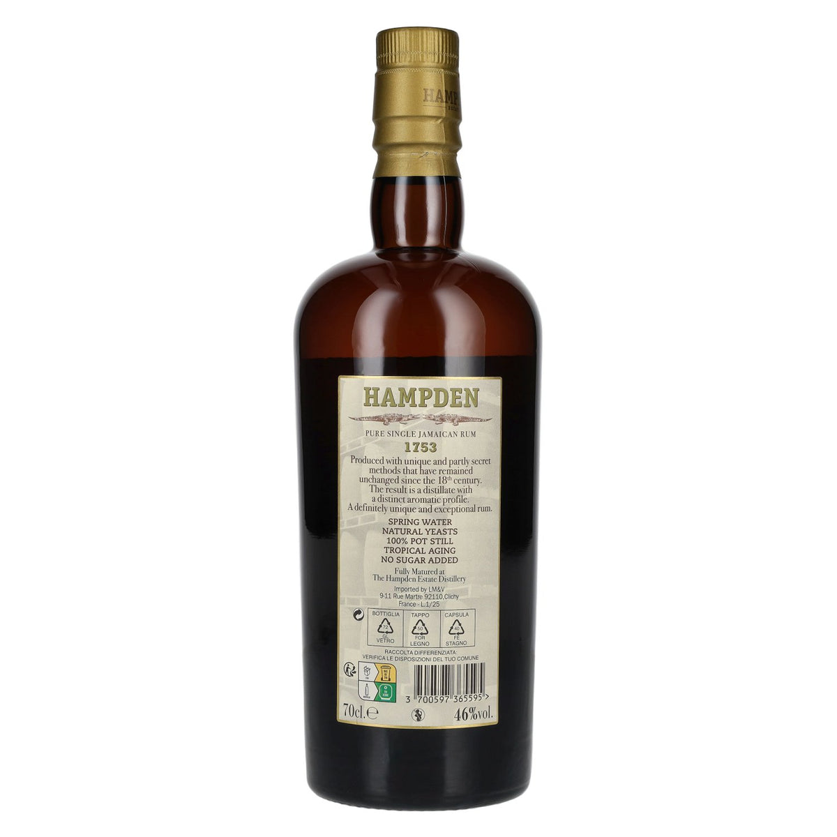 Hampden Estate 1753 3 Years Old Pure Single Jamaican Rum 46% Vol. 0,7l
