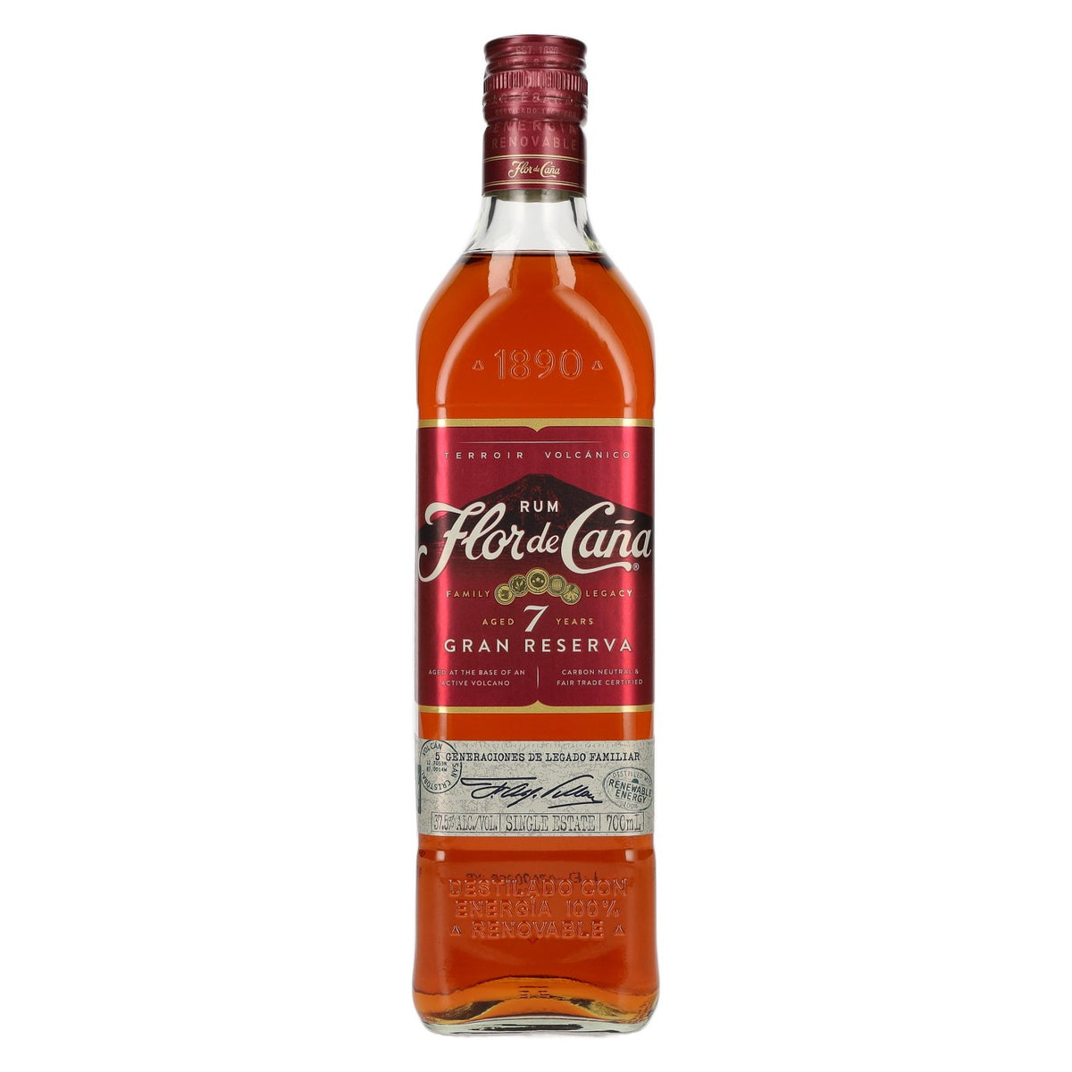 Flor de Caña 7 Years Old GRAN RESERVA gerijpte rum 37,5% vol. 0,7 l