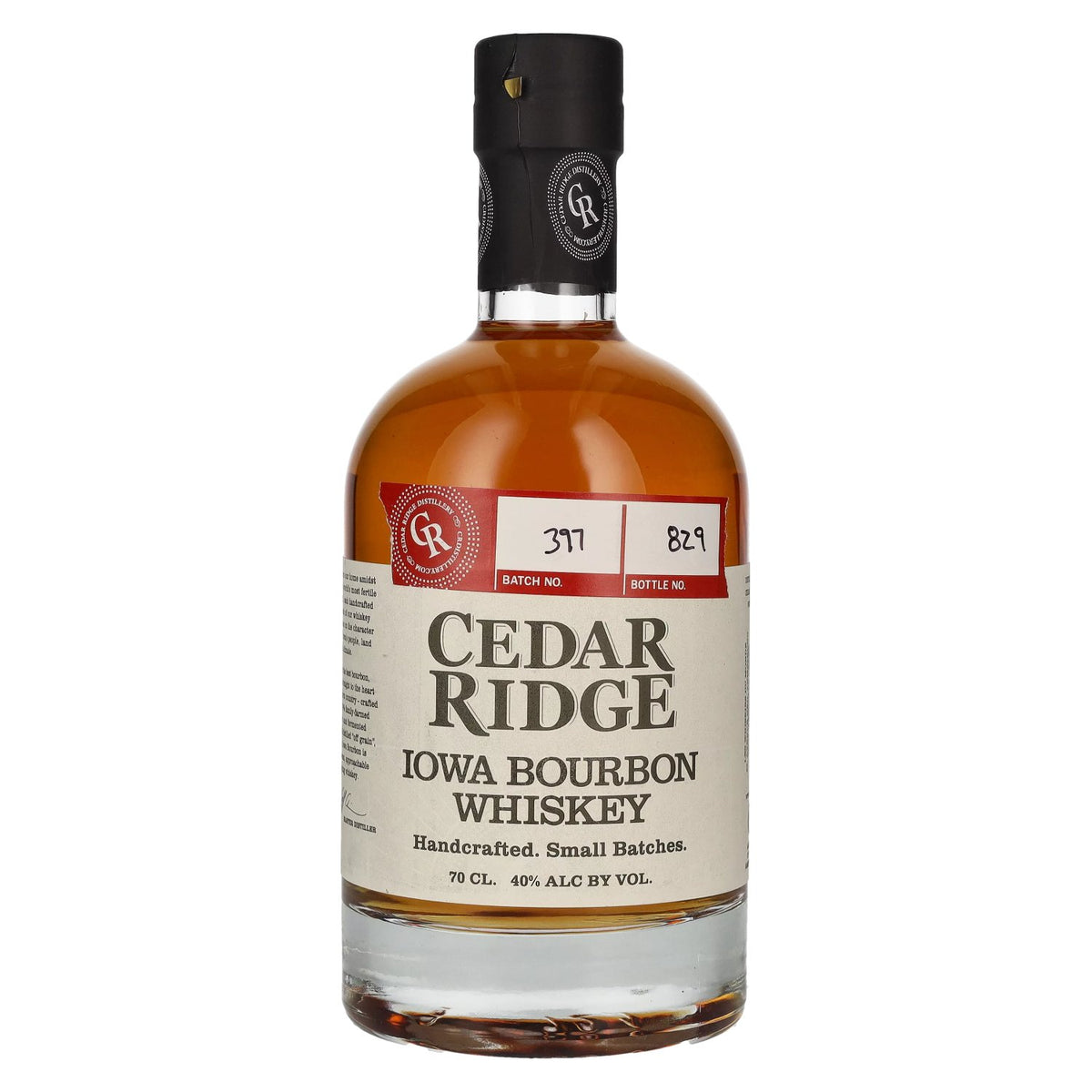 Cedar Ridge Iowa Bourbon Whiskey 40% ABV 0.7l