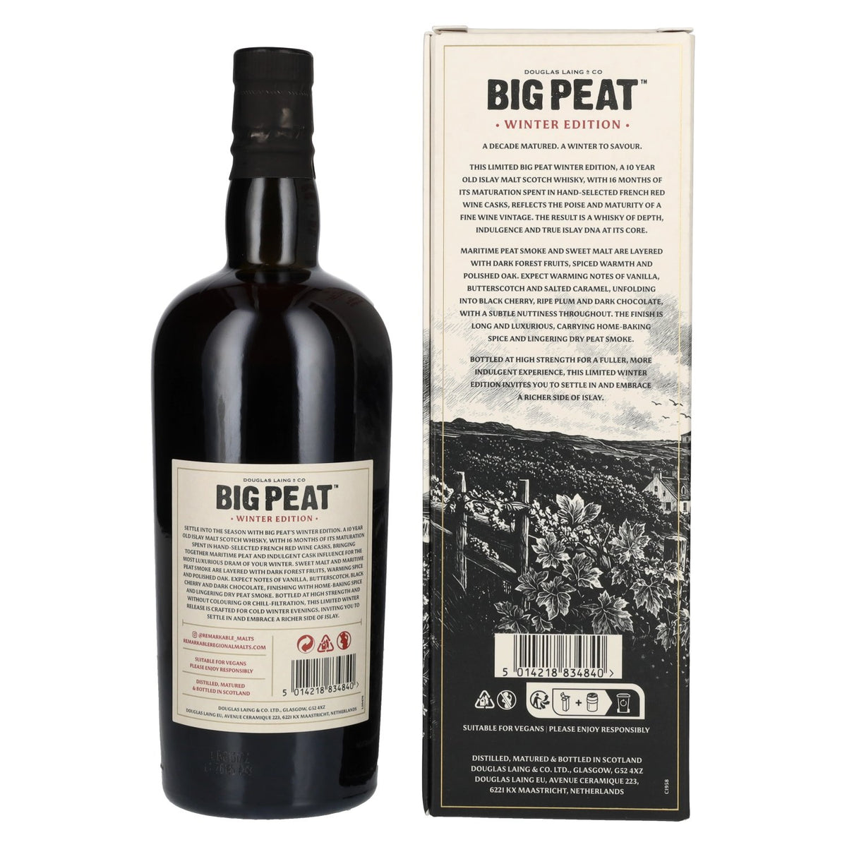Douglas Laing BIG PEAT 10 Years Old Red Wine Cask The Winter Edition 2026 48% Vol. 0,7l in Geschenkbox