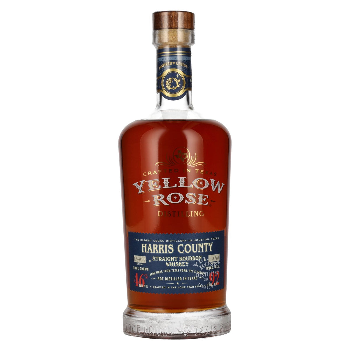 Yellow Rose HARRIS COUNTY Bourbon Whisky 46% vol. 0.7 l