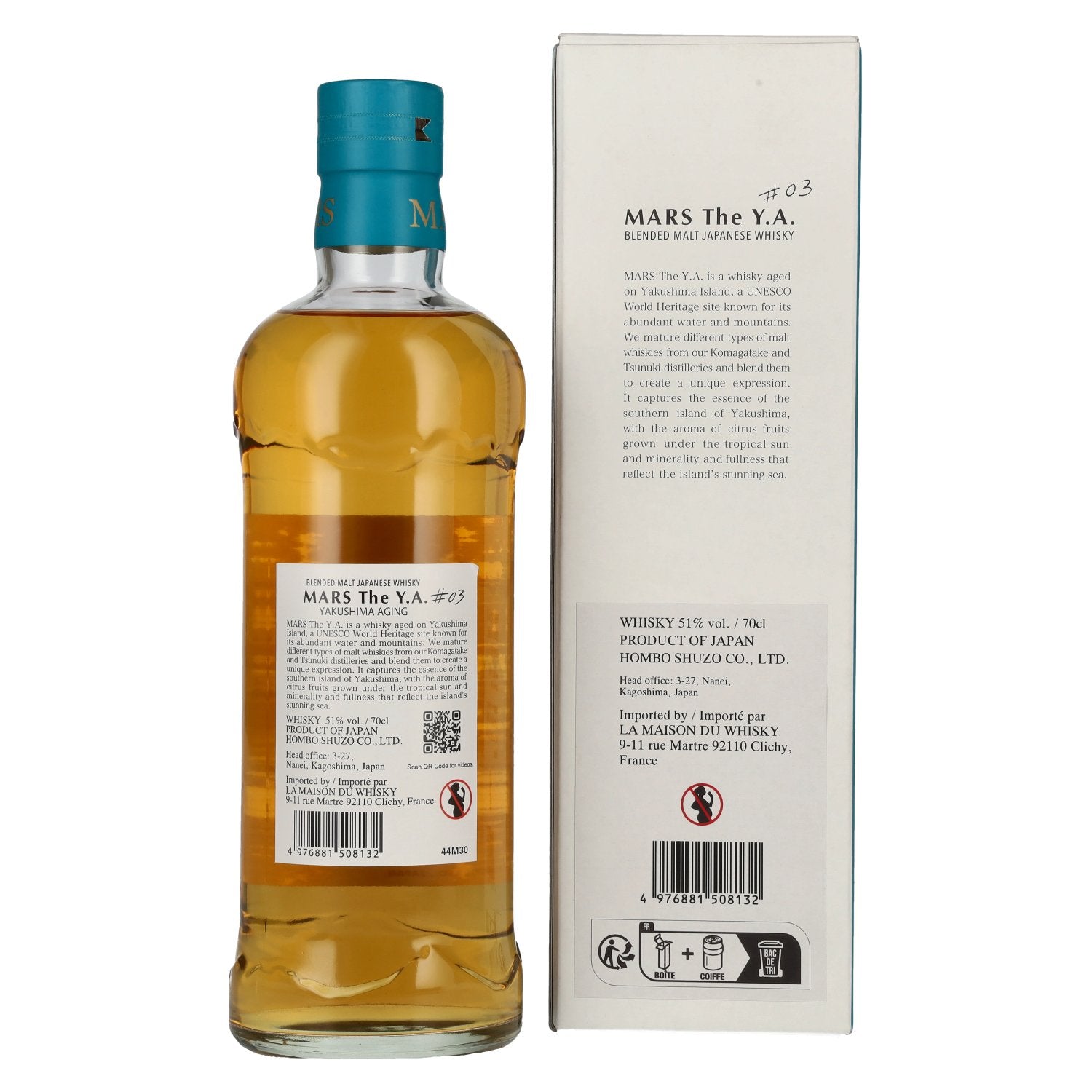 Mars The Y.A. Blended Malt Japanese Whisky # 03 51% Vol. 0,7l in Geschenkbox