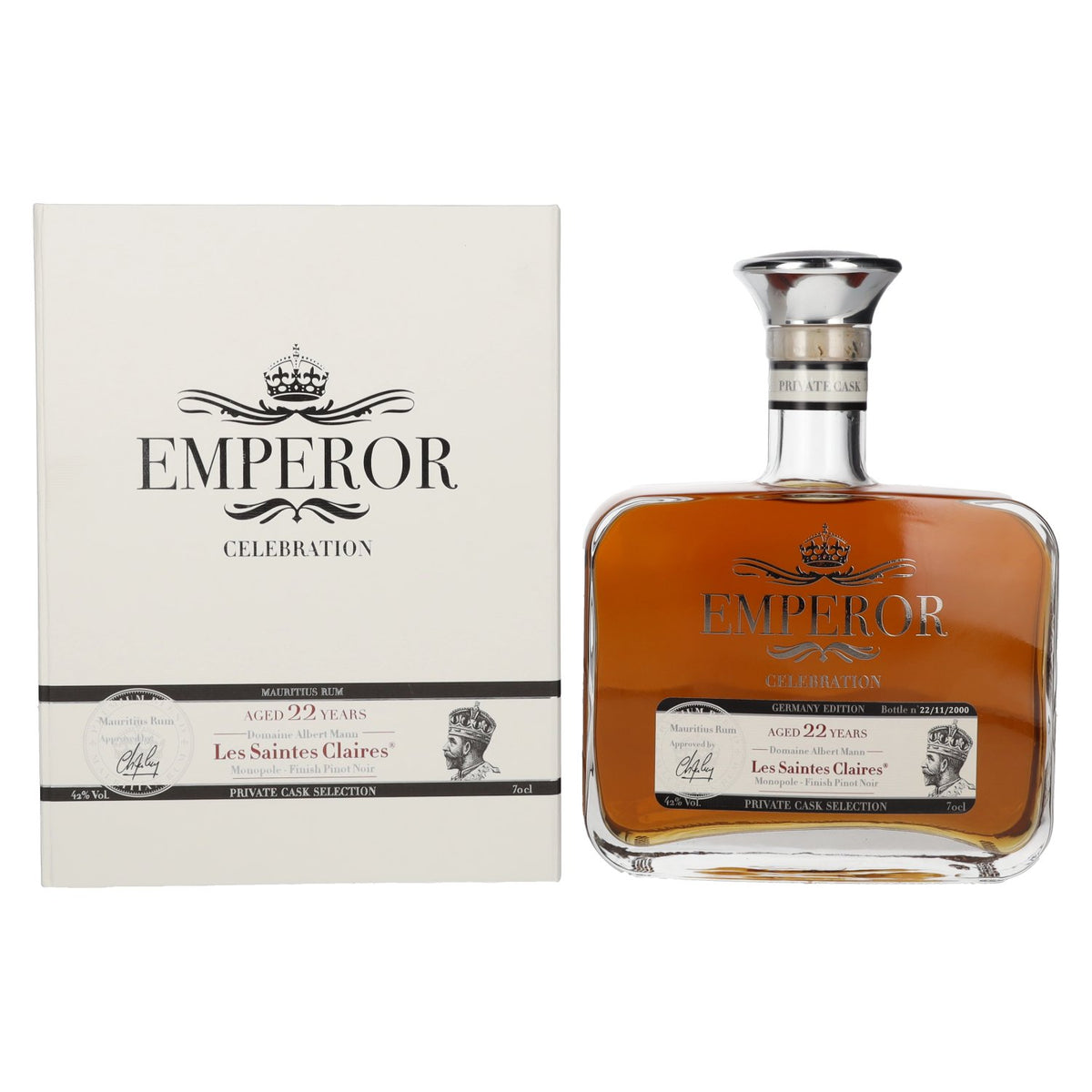 Emperor Mauritian Rum CELEBRATION PRIVATE CASK SELECTION Pinot Noir Finish 42% vol. 0.7 l in a gift box