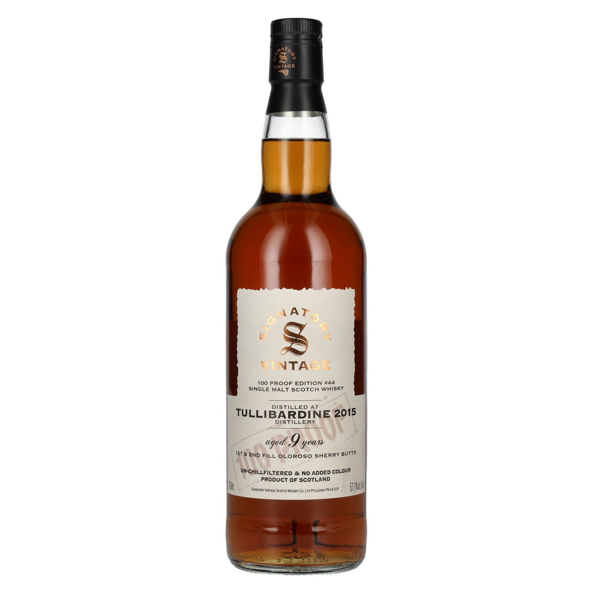 Signatory Vintage 100 Proof Edition TULLIBARDINE 9 Years Old Single Malt #44 2015 57,1% Vol. 0,7l