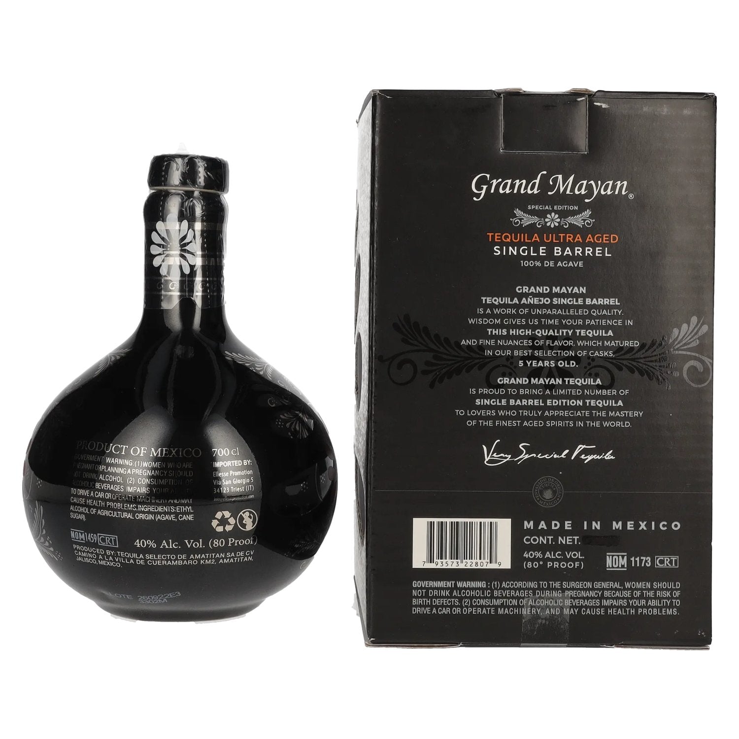 Grand Mayan ULTRA AGED Single Barrel Tequila 100% de Agave 40% Vol. 0,7l in Geschenkbox