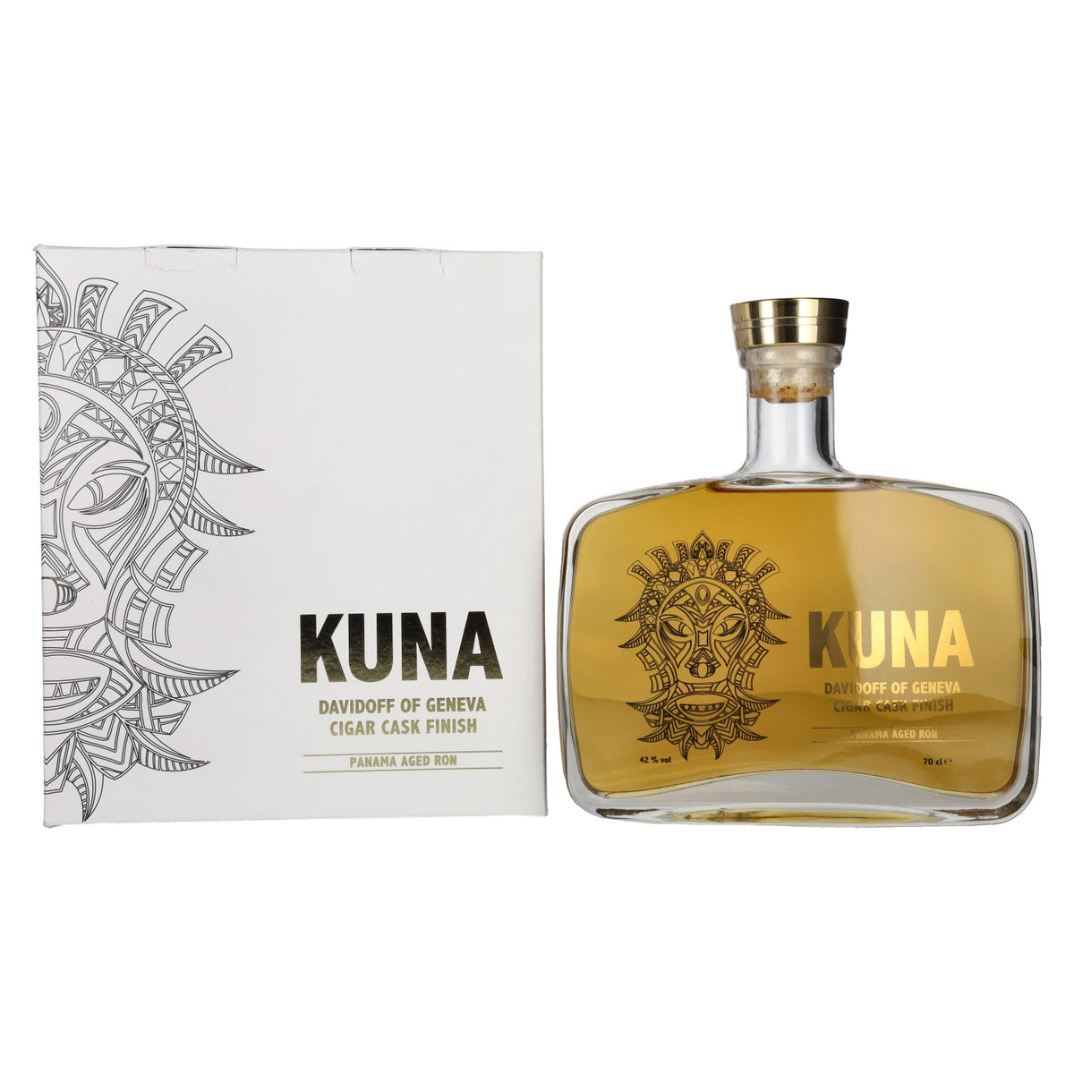 Kuna Panama Aged Ron Davidoff of Geneva Cigar Cask Finish 42% vol. 0.7 l in a gift box