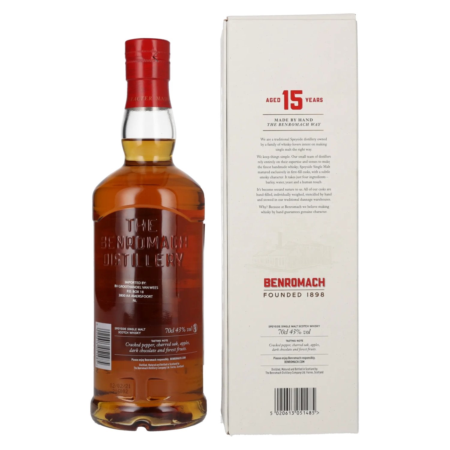 Benromach 15 Years Old Speyside Single Malt 43% Vol. 0,7l in gift box