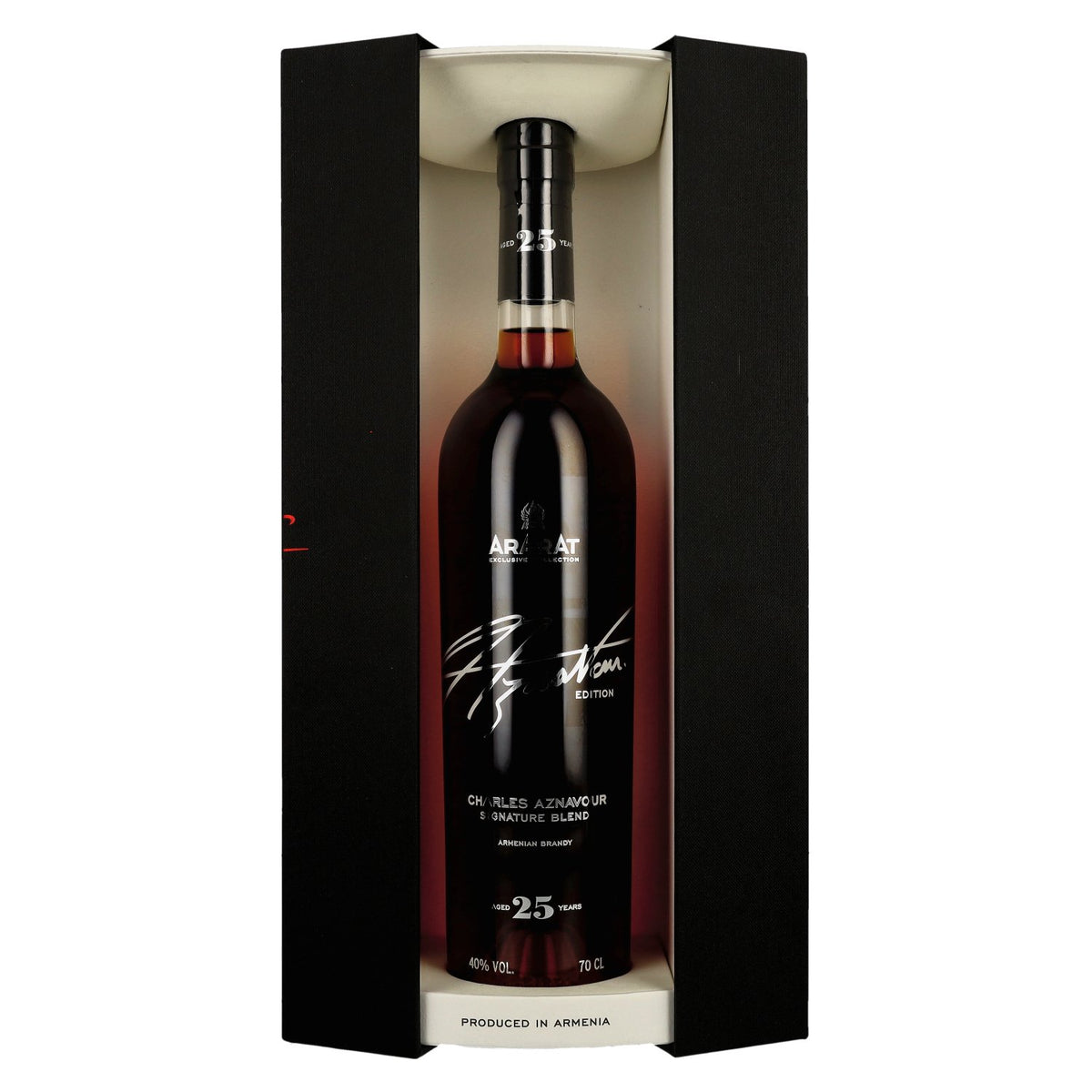Ararat 25 Years Charles Aznavour Signature Blend 40% vol. 0,7 l in geschenkverpakking