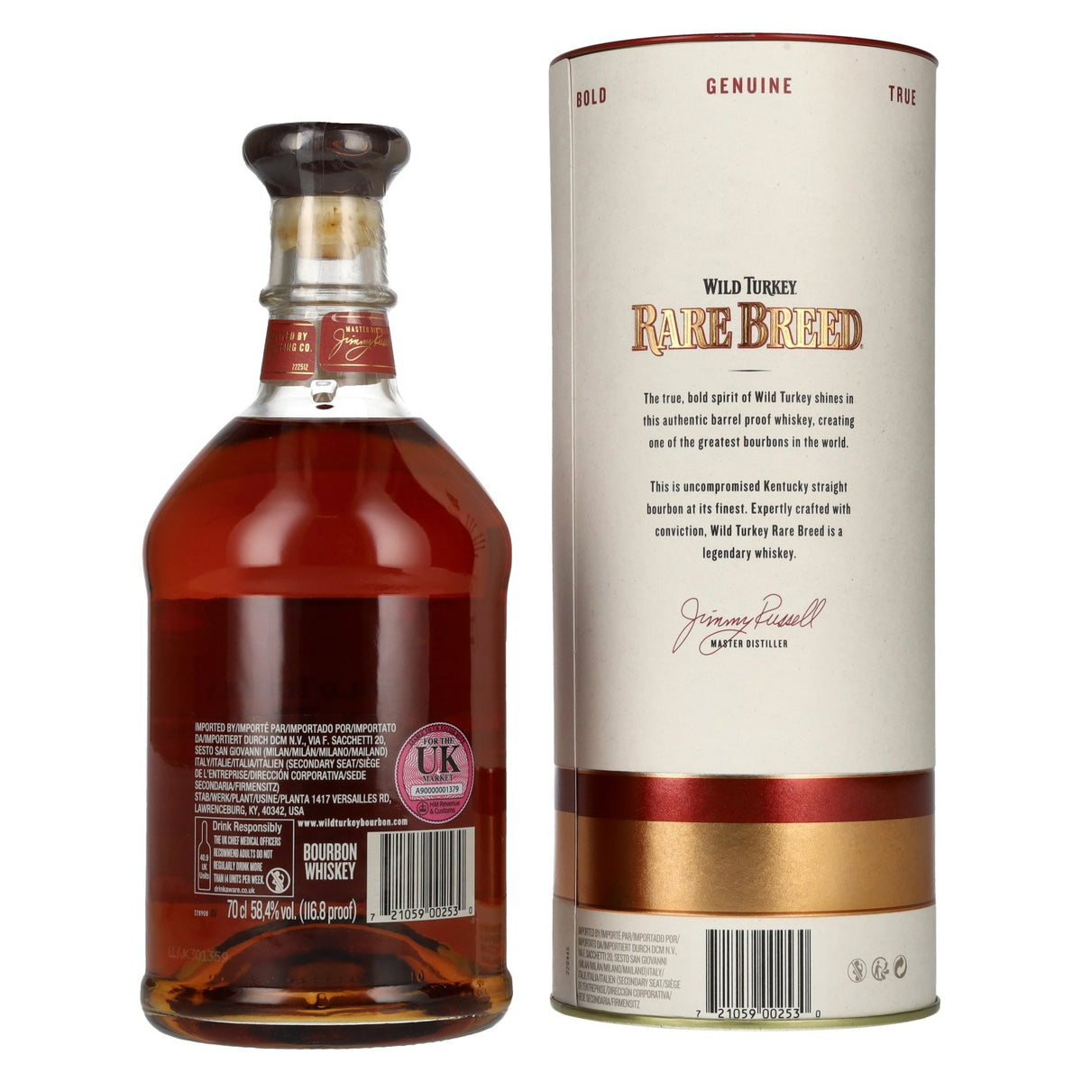 Wild Turkey RARE BREED Kentucky Straight Bourbon Whisky, Barrel Proof 58.4% vol., 0.7 l, in a gift box