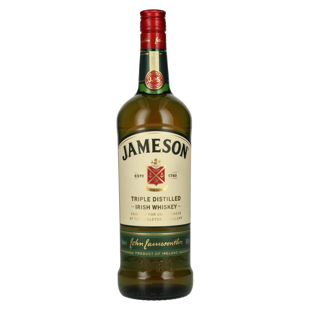 Jameson Triple Distilled Irish Whiskey 40% vol. 1 litre