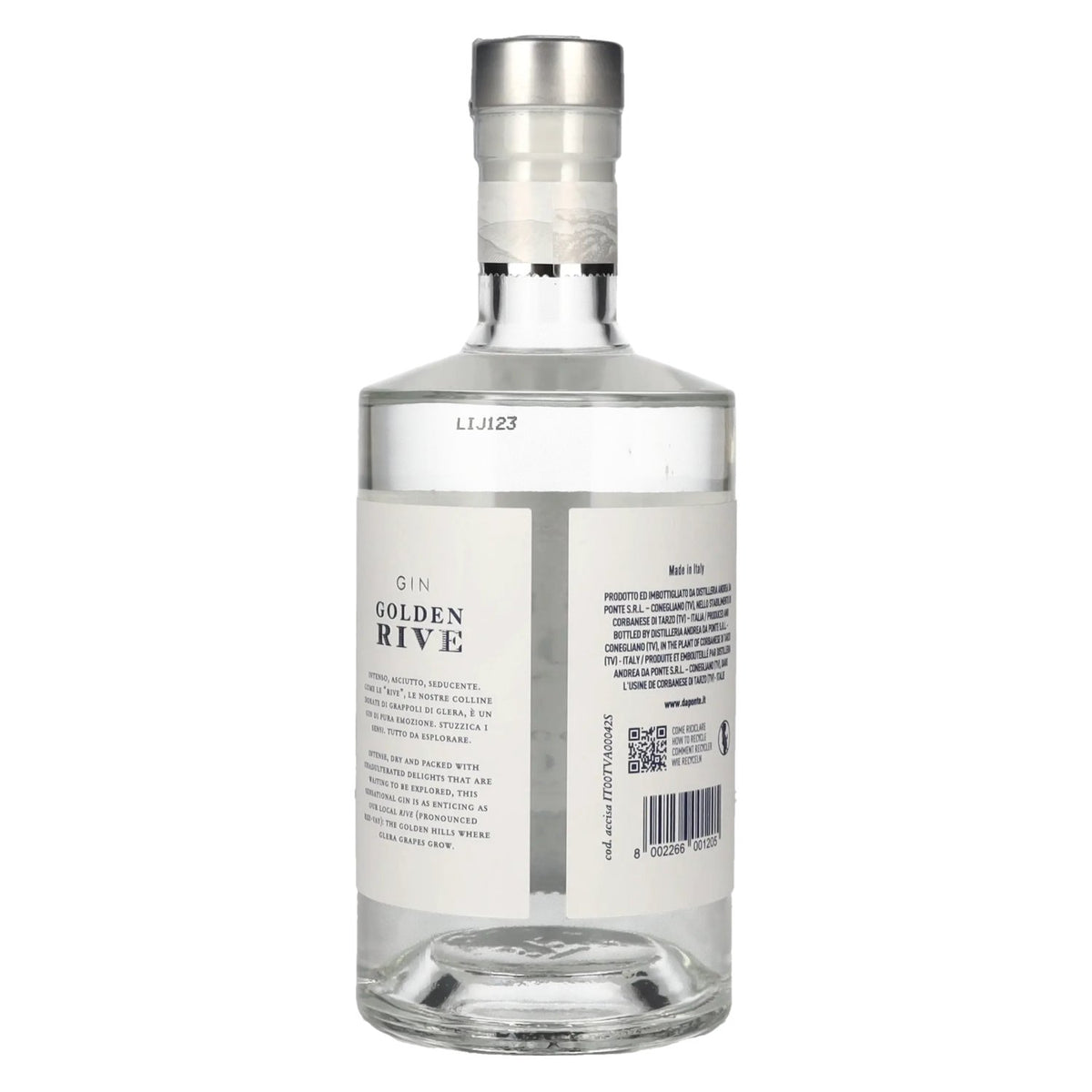 Andrea Da Ponte Golden Rive London Dry Gin 41.7% ABV 0.7l