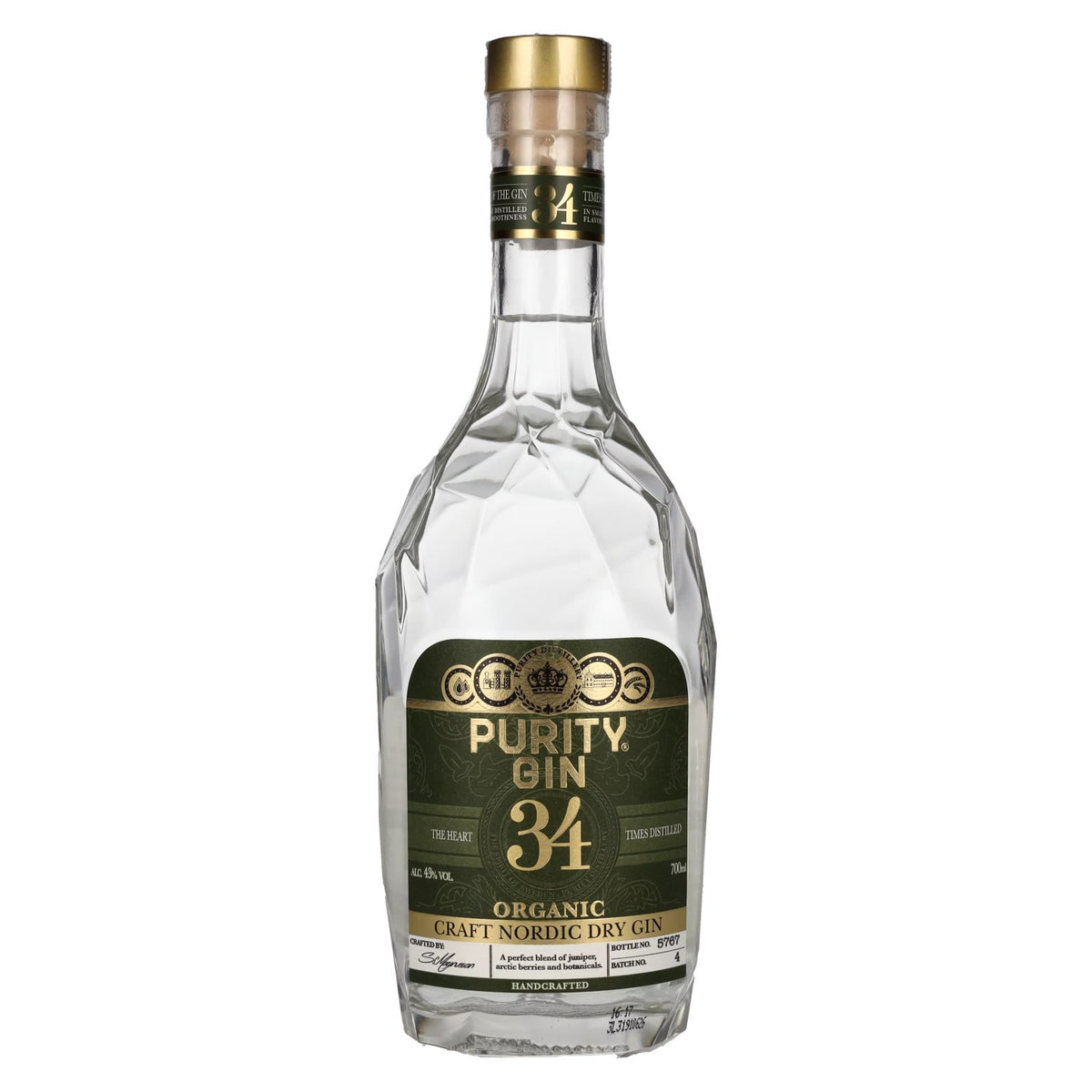 Purity 34 CRAFT NORDIC Gin sec bio 43 % vol. 0,7 l