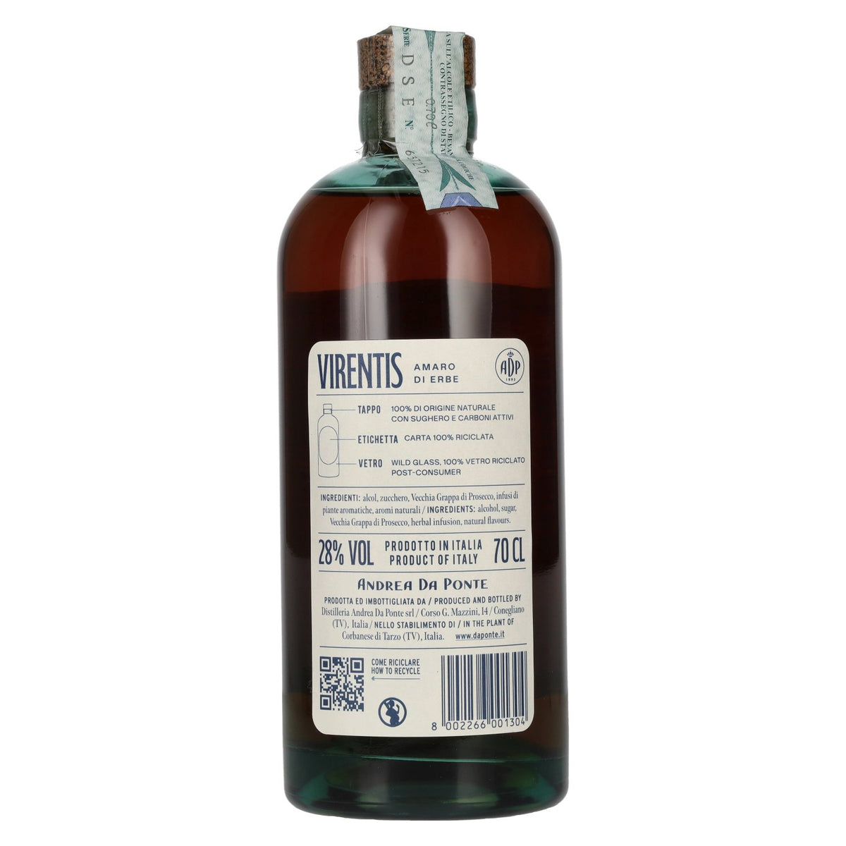 Andrea Da Ponte VIRENTIS Amaro Di Erbe 28 % vol. 0,7 l