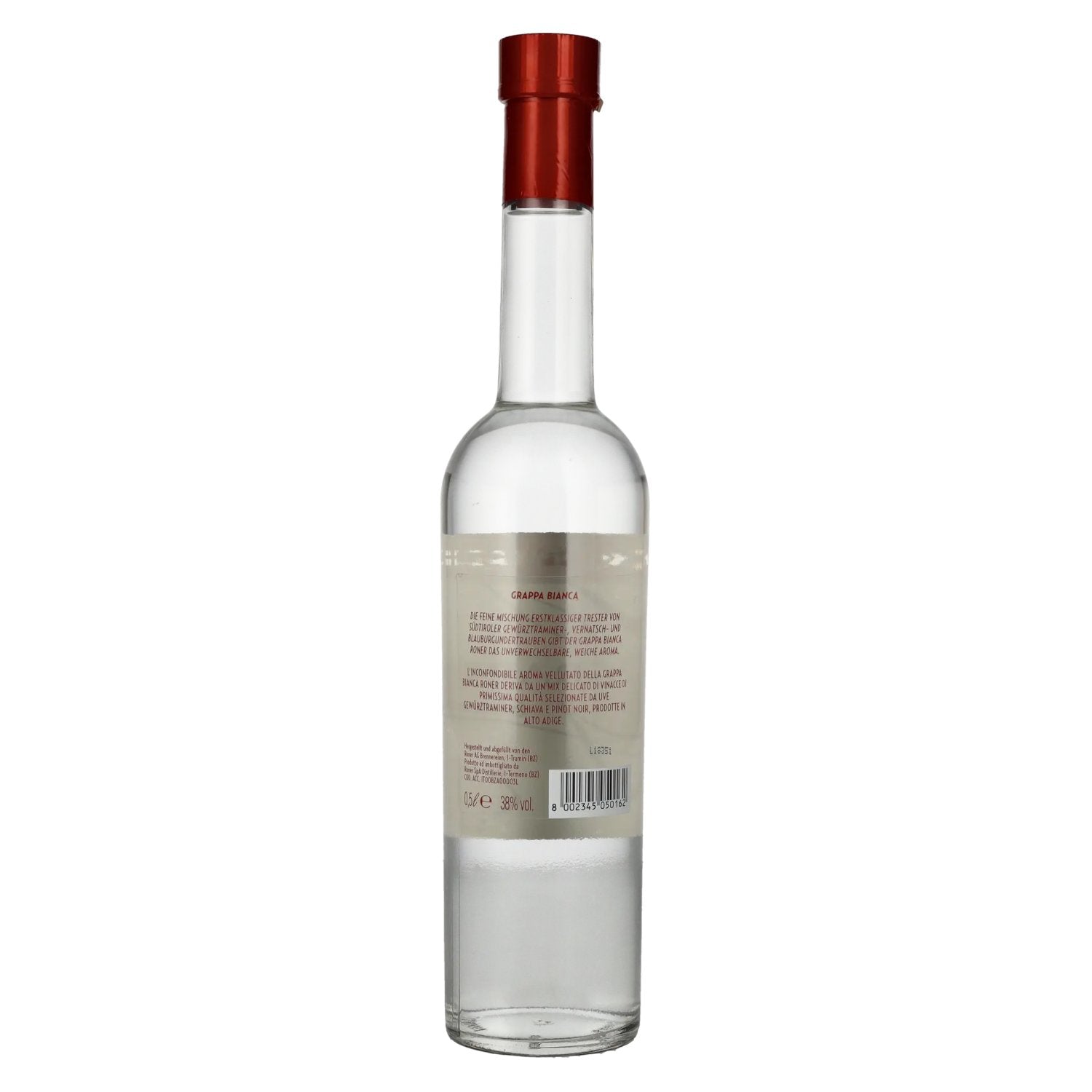 Roner Grappa Bianca 38% Vol. 0,5l