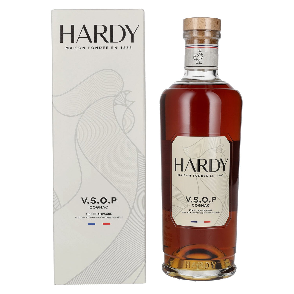 Hardy V.S.O.P Fine Champagne Cognac 40 % vol., 0,7 l, dans un coffret cadeau